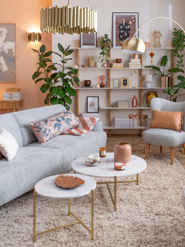 Inspiratsioon: Elutuba, Glamuurne stiil, Tekstiil